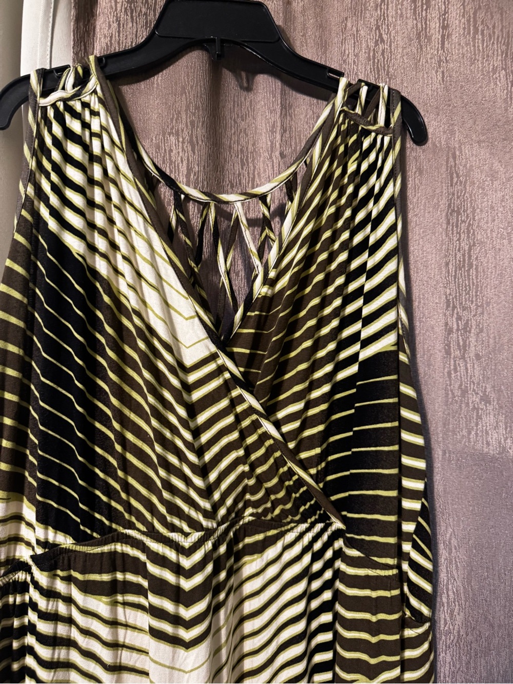 Cato Plus Size Women’s  Chevron Horizontal Striped Pattern Maxi Dress Size 22/24 - Picture 3 of 10